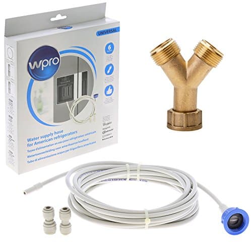 Image of Genuine Wpro Wpro Mains Water Supply Tube & Fitting Kit For American Fridge Freezers - Clear Plastic 6m Hose Kit - Hardware Components - 1 Pack