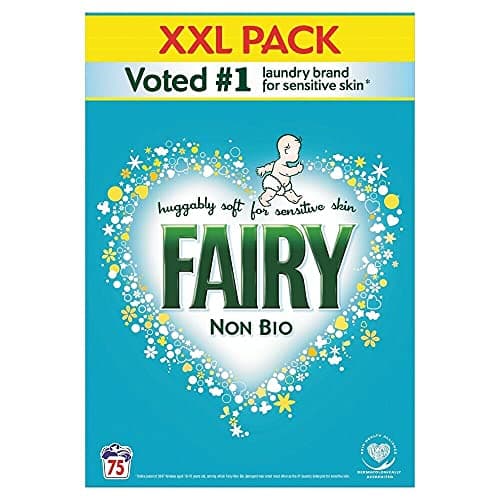Image of Fairy Non-Bio Washing Powder - 75 Washes 4.875kg For Sensitive Skin Brilliant