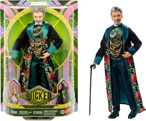 Image of Mattel Universal Pictures’ Wicked: for Good The Wizard Fashion Doll with Removable Signature Outfit & Accessory, Inspired by The Movie
