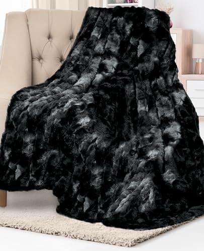 Image of Everlasting Comfort Faux Fur Throw Blanket - Soft, Fluffy, Fuzzy, Plush, Thick Throws