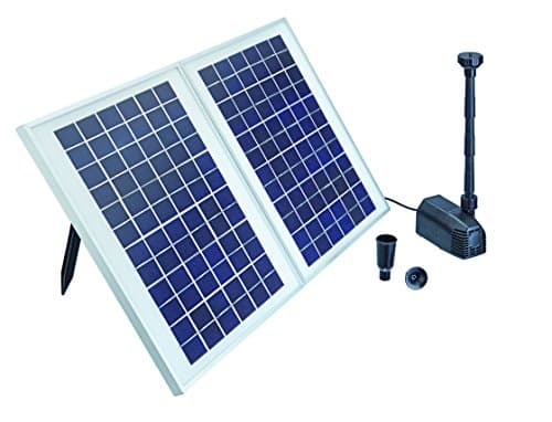 Image of Pontec PondoSolar 1600 - Solar Powered Water Feature Pump with Dual Solar Panels, 2 Nozzle Heads, and 5-metre Power Cable - Ideal for Allotments and Isolated Ponds