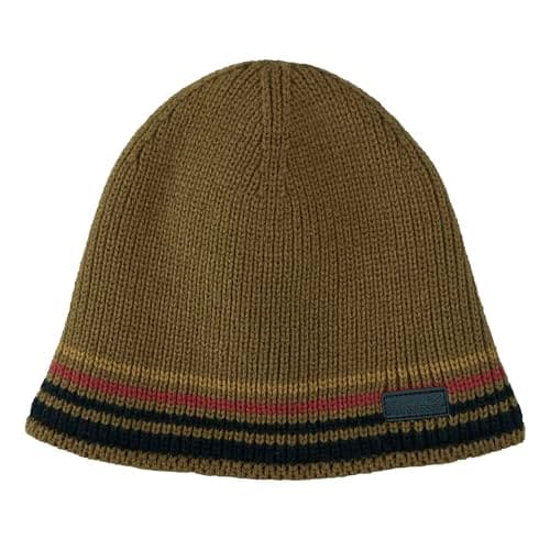 Image of Regatta Mens Balton IV Umber Striped Knitted Fleece Lined Beanie One Size