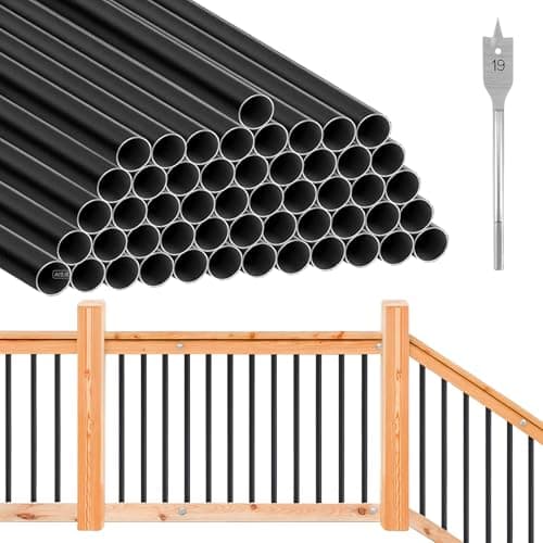 Image of Botabay 51 Pack Metal Deck Spindles, 36"x0.75" Staircase Baluster with Screws