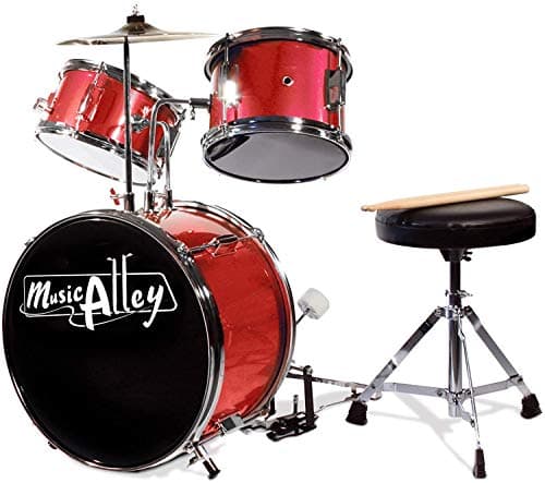 Image of Music Alley Junior Drum Kit with Drum Stool & Drumsticks