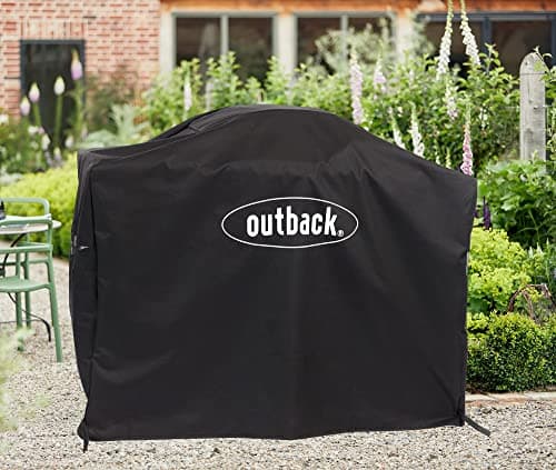 Image of Outback Premium Vented BBQ Cover for 2 Burner Hooded Trooper/Spectrum/Orion - Heavy Duty, Waterproof, Breathable, UV Resistant, Genuine Outback Accessory Tailored to Fit (OUT371063)