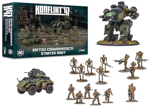 Image of Warlord Games British Commonwealth Starter Army for Konflikt 47 Highly Detailed 28mm Scale Miniatures