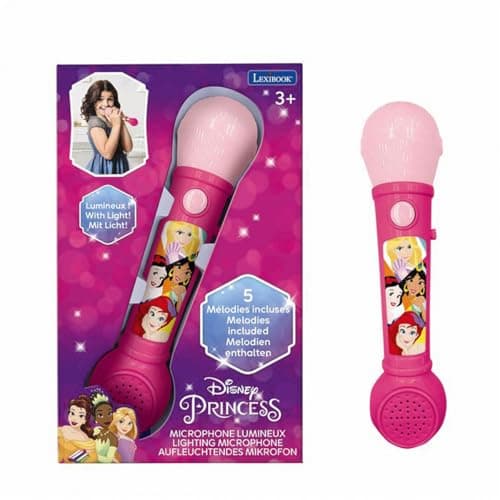 Image of LEXIBOOK, Light-Up Microphone with Melodies and Sound Effects, Pink, MIC80DPLXB