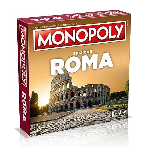 Image of Winning Moves Monopoly Roma WM03959-ITA-6 Board Game, Italian Edition, Family Game, 8 and up, One Size