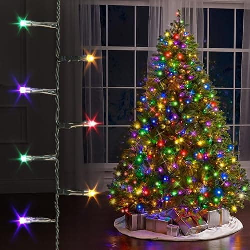 Image of EcoNour Christmas Tree Lights, Cluster Compact 2000 LED Multi Color | 8 Hrs On Timer, 8 Light Mode, 2.5cm Bulb Distance Fairy String Lights Plug in - Timer and Memory Functions -Outdoor/Indoor Use