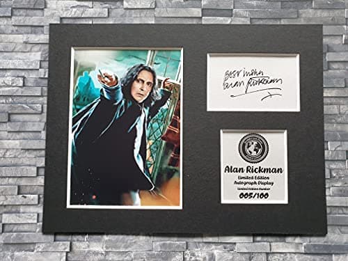 Image of Alan Rickman Limited Edition Signed Autograph Display - Harry Potter - Severus Snape - Mounted and Ready to be Framed