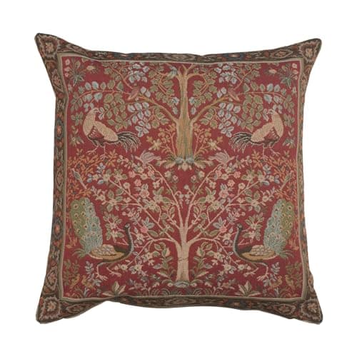Image of Tree In Red 1 French Cushion/Size - H 19 x W 19