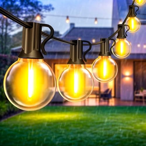 Image of Outdoor-Lights-Garden-Mains-Powered-String-Festoon-Light LED Outside Lighting Waterproof Plug Bulb 10M Patio Gazebo Party Pergola Festival Indoor Backyard Terrace Porch Yard Wedding Connectable G40