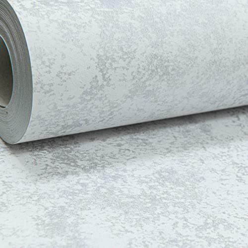 Image of SOPHIE LAURENCE Easy Paste Plain Light Grey Concrete Wallpaper - Industrial Decor for Bedroom & Living Room
