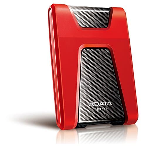 Image of ADATA AHD650-2TU31-CRD DashDrive Durable HD650 - Hard drive - 2 TB - external (portable) - 2.5" - USB 3.1-256-bit AES - red - (Storage > External Hard Drives)