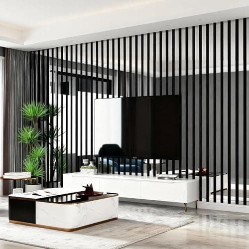 Image of Snewvie Silver Mirrored Self Adhesive Wallpaper, 6mm Thick 3D Striped Mirror Wallpaper Peel and Stick, Waterproof Soundproof Decorative Wall Paper for Living Room Bedroom(1 Roll 40x300cm)