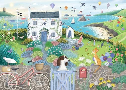 Image of Ravensburger Coastal Cottage 1000 Piece Jigsaw Puzzles for Adults and Kids Age 12 Years Up