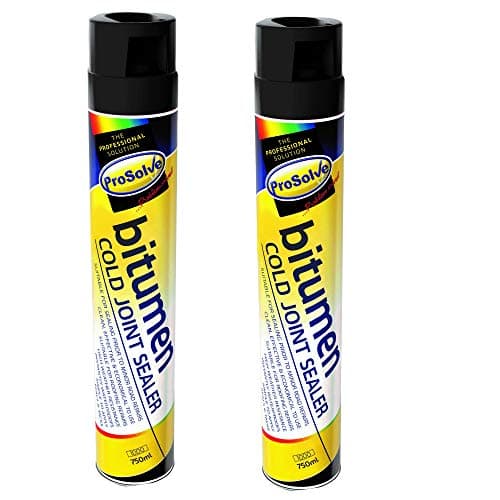 Image of PACK OF 2 Prosolve Bitumen Cold Joint Sealer Aerosol 750ml adhesive tack coat Tarmac & Gutter Sealer