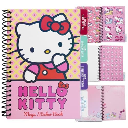 Image of Hello Kitty Sticker Book for Girls Teens with 28 Sticker Sheets 442 Stickers for Scrapbooking Kawaii Art Activity Set, Anime Gifts for Her