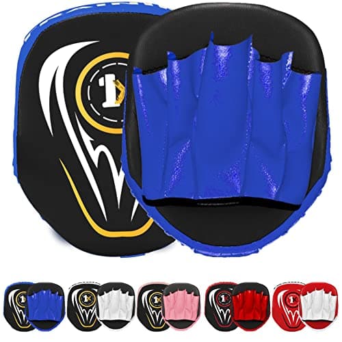 Image of Kids Boxing Focus Pads Punching Mitts Punch Straight Pads Strike MMA Kickboxing equipments Hook & Jab Karate Muay Thai Taekwondo Training Punch Gloves Pad for junior kids (Blue)