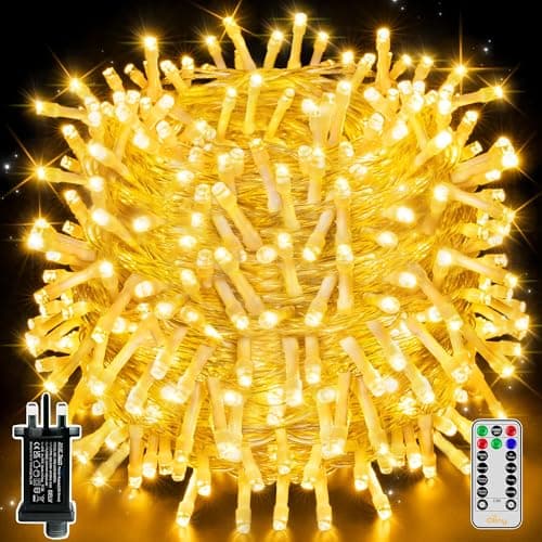 Image of Ollny Fairy Lights Mains Powered, 80m 800 LED Outdoor Lights, Waterproof Garden String Tree Light Plug in with Timer/8 Modes/Dimmable for Outside/Gazebo/Indoor/Window, Warm White