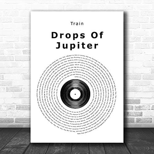 Image of Drops of Jupiter Vinyl Record Song Lyric Quote Print