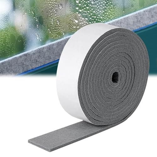 Image of Condensation Absorbers Strip, 3 cm x 4 m Windows Absorbent Strips Anti Condensation Strips Self Adhesive Tape Window Moisture Absorbing Strip for Windows, Glass Doors & Boats (Grey)
