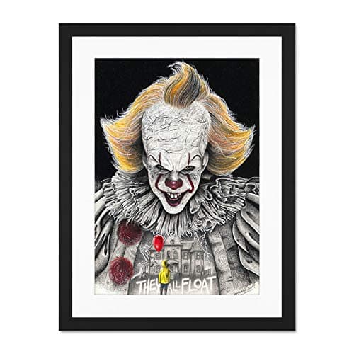 Image of Wee Blue Coo Wayne Maguire Tattooed Pennywise It Clown Inked Ikon Large Art Print Poster Wall Decor 18x24 inch Supplied Ready To Hang With Included Mount Brackets