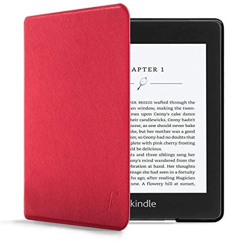 Image of Forefront Cases Case for Amazon Kindle Paperwhite 6.8" (10th Generation - 2018 Model) - Red - Slim, Light & Protective, Smart Auto Sleep-Wake Function Cover for Kindle Paperwhite 6.8"