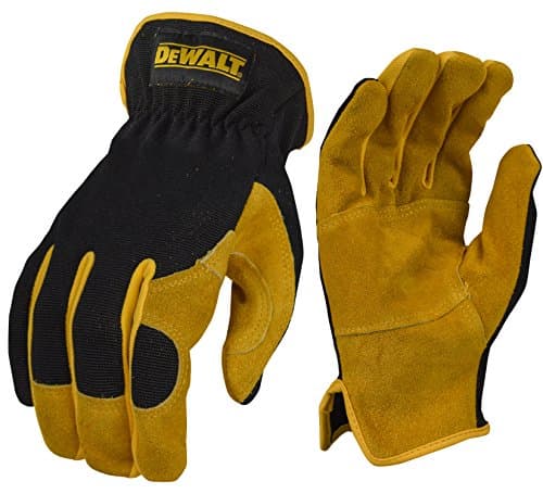 Image of DeWalt DPG216 Hybrid Leather Rigger Garden and Palm Leather Work Gloves - Comfortable Grip, Breathable Back - Large