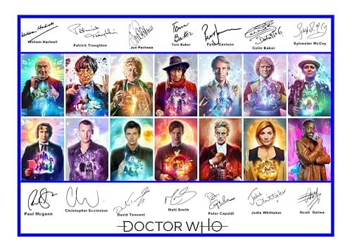 Image of Dr Who Signed Print. (A4 FRAMED 34cm x 21cm)