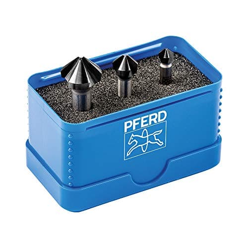 Image of PFERD HSS Cone/Deburring Countersink Set, 3 Pieces, 90°, Diameter 6.3-16.5 mm, DIN 335 C, HICOAT 25202158 - for Countersinking 90° Screws