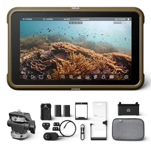 Image of Atomos Ninja 5.2" 4K HDMI Recording Monitor 5" Accessory Kit (Version II) for Select Shinobi and Ninja Monitors, Swivel and Tilt Adjustable Monitor Mount Bundle Set