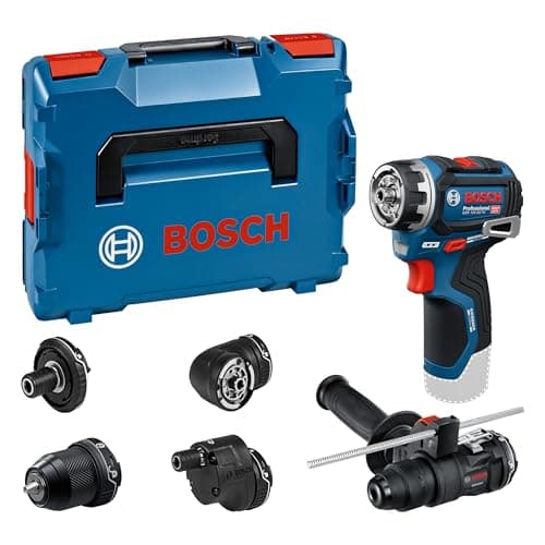 Image of Bosch PRO 12V System Cordless Drill Driver GSR12V-32FC (incl. GFA 12-M, GFA 12-X, GFA 12-E, GFA 12-W, GFA 12-H, Aux. Handle, Depth Gauge, L-BOXX)
