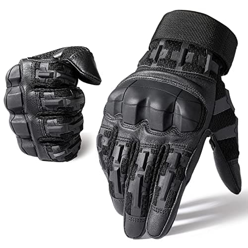 Image of WTACTFUL Flexible Touch Screen Airsoft Gloves for Motorcycle Cycling Motorbike Paintball Outdoor Full Finger Gloves for Men Black M