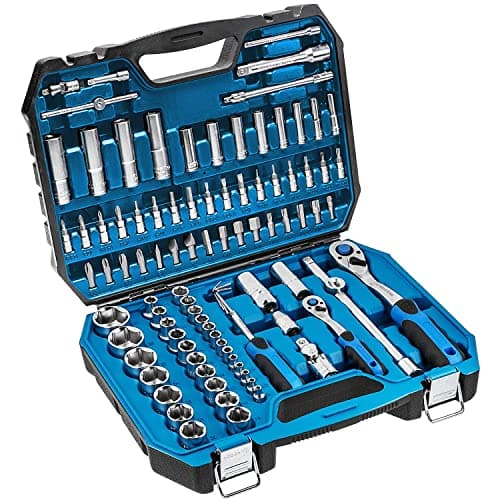 Image of HÖGERT TECHNIK - 95-Piece Tool Set with Socket Wrenches, Ratchet, Bits and Accessories, Cr-V Drop-Forged Tool Kit with 72-Tooth Ratchet for DIY, Home, Garage and Workshop