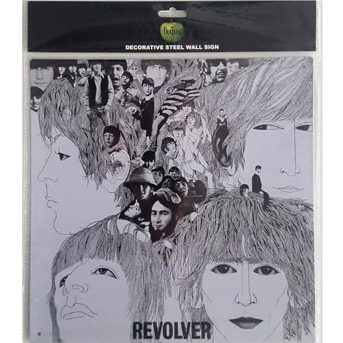 Image of Rock Off officially licensed products The Beatles Revolver Album Cover Steel Wall Sign One size