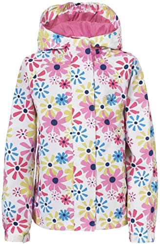 Image of Trespass Girls Waterproof Popstar II Hooded Rain Jacket Coat (9-10 Years, Floral Print)