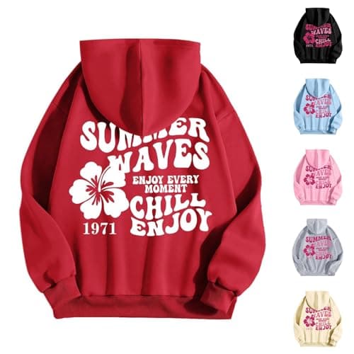 Image of Singular-Point Women Drawstring Hoodie Y2k Hoodies Girls Cute Sweatshirts Womens Letter Print Sweatshirt Teen Girl Sweatshirts Best Friend Sweatshirts Hoodies For Women, Black, S