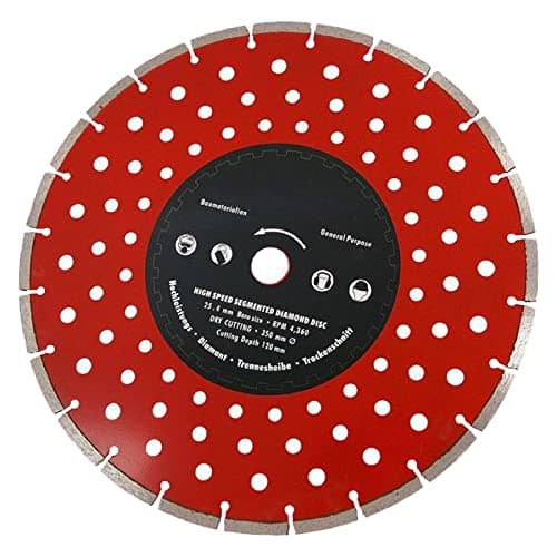 Image of Dapetz ® Diamond Blade Disc Angle Grinder Cutter Saw Dry Cutting 14 inch / 350mm Provides Paving Slab, Ideal for Concrete, Brick, and Roofing Tiles, General Purpose Diamond Cutting Blade