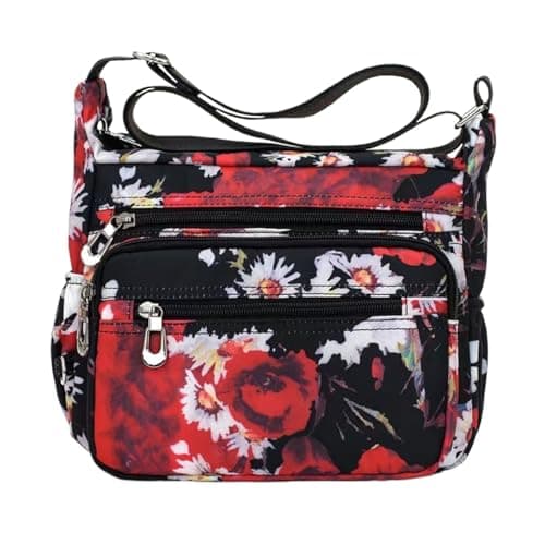 Image of FAVORTALK Messenger Bag Multi-Pocket Casual Crossbody with Smooth Zipper and Adjustable Strap Lightweight Nylon Large Capacity Messenger Bag suit for Daily Use Travel - B39105