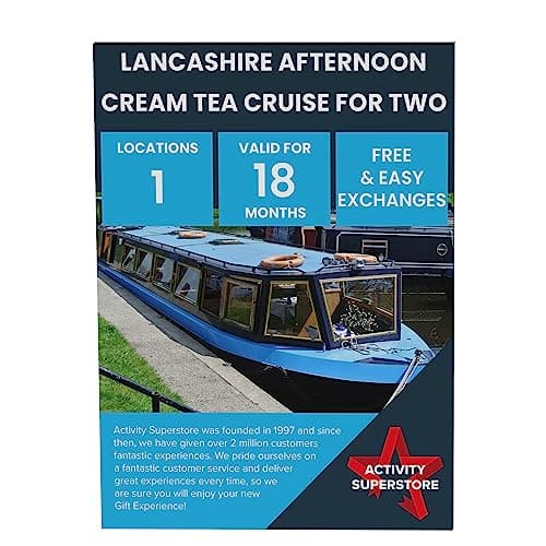 Image of Activity Superstore Lancashire Afternoon Cream Tea Cruise for Two Experience Voucher - Couples and Retirement Gift