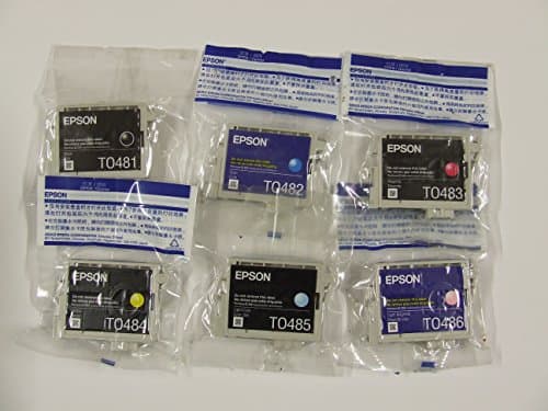 Image of Original Epson T0487 Pack of 6 Ink Cartridges - Cyan/Magenta/Yellow/Black/Light Magenta/Light Cyan - Easy Packaging - Original Sealed Blister Packaging
