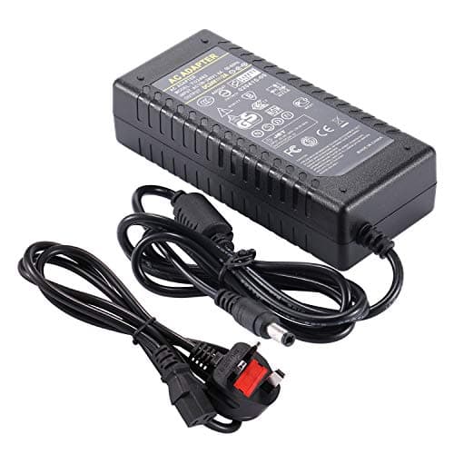 Image of 24V 2A Power Supply, COLM AC DC 24V 48W Switching Power Adapter Supply 24V/2A DC Interface Size 5.5 x 2.5mm with UK Power Cord