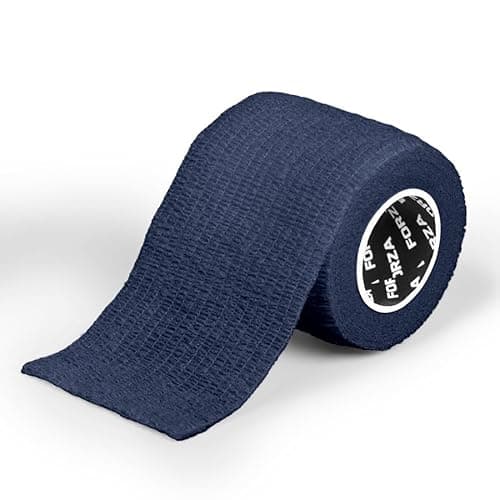 Image of FORZA Cohesive Bandage & Sock Tape | 200% Stretch, Self-Adhesive, Sweat‑Resistant Compression Wrap | Multiple Sizes & Colours (Navy Blue (5cm x 4.5m), Pack of 1)