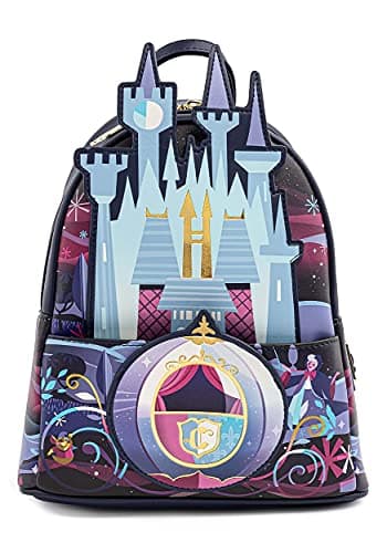 Image of Loungefly Disney Cinderella Castle Series Womens Double Strap Shoulder Bag Purse