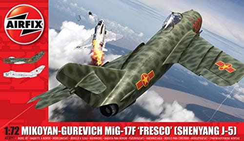 Image of Airfix Model Set - A03091 Mig 17F Model Building Kit - Plastic Model Plane Kits for Adults & Children 8+, Set Includes Sprues & Decals - 1:72 Scale Model