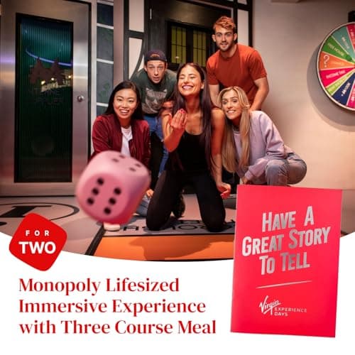 Image of Monopoly Lifesized Immersive Experience with Three Course Meal for Two - Choice of City, Classic or Luxury Boards with puzzles and escape rooms across the board - London