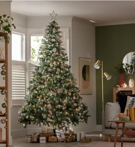 Image of Habitat 8ft Oscar Pine Cone Christmas Tree - Green