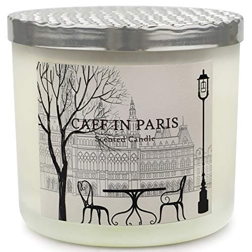 Image of Scented Candle 3 Wick Large Jar Candle with Lid 14 oz Soy Wax with Essential Oils Coffee and Milk for Home Fragrance Gift Set for Women Up to 75 Hours Aromatherapy Candle for Her