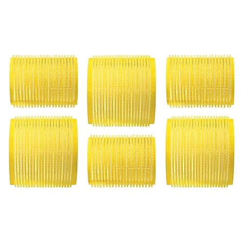 Image of DRYBAR Drybar High Tops Self-Grip Rollers - self-grip rollers, create mega-lift & volume, two sizes; 3 medium & 3 large rollers, great for all hair types, Yellow, 1.0 count, Pack of 6